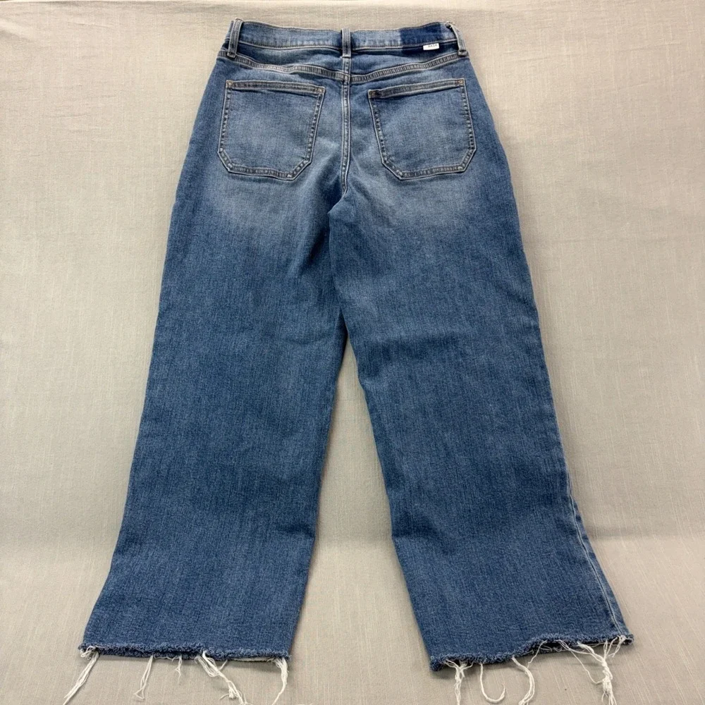 DAZE Wide Leg Jeans Cotton Blue Raw Hem Size 29 D00016323SO-TXTME